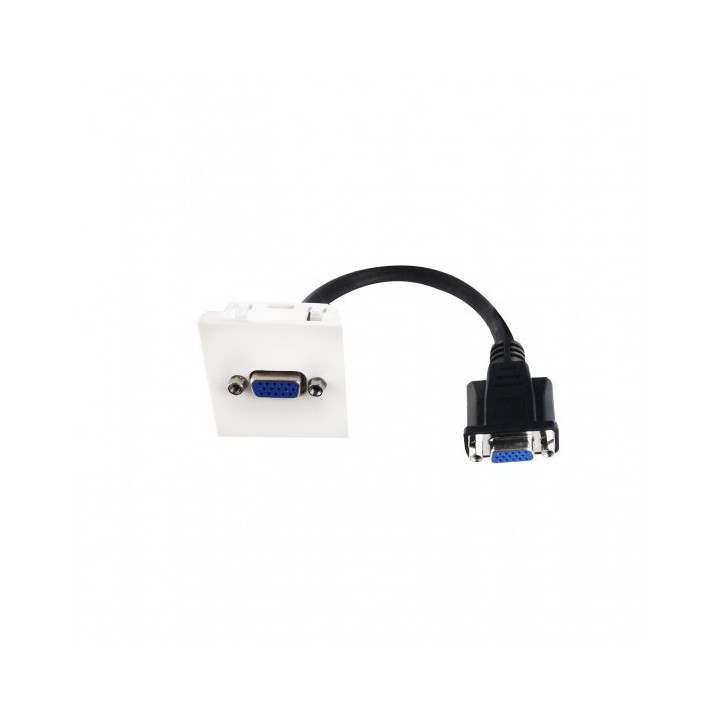 Plastron 45x45 VGA HD15 F / cordon F 0.2m