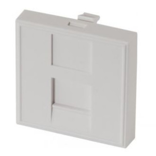Plastron 45x45 pour traversée RJ45 Keystone (livré sans)