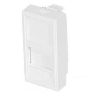Demi-Plastron 22.5x45 pour traversée RJ45 Keystone (livré sans)