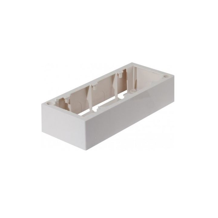 Boitier mural en saillie pour 3 plastrons 45x45 (sans couvercle)