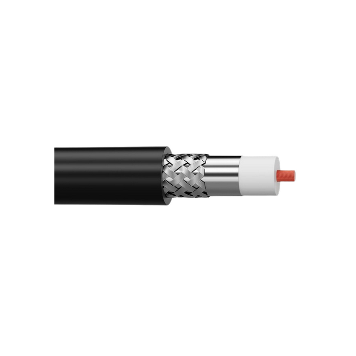 HF577 Câble coaxial 50 Ohms faible perte noir Ø 10,30mm (mini 20m)
