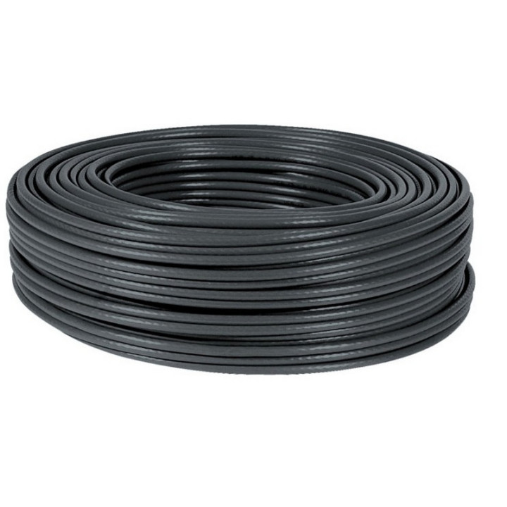 Câble souple cat.6 F/UTP 250MHz AWG26 PVC noir (couronne 100m)