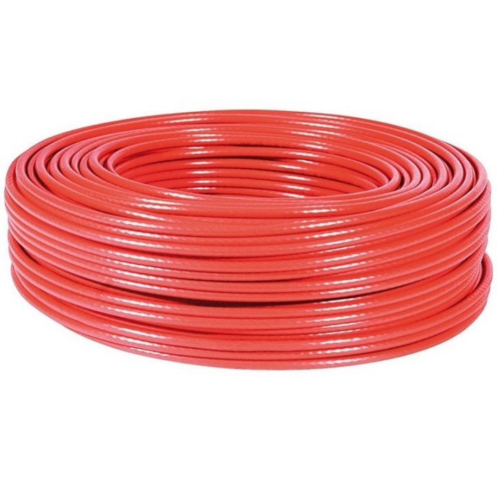Câble souple cat.6a F/UTP 500MHz AWG26 LSOH rouge (couronne 100m)