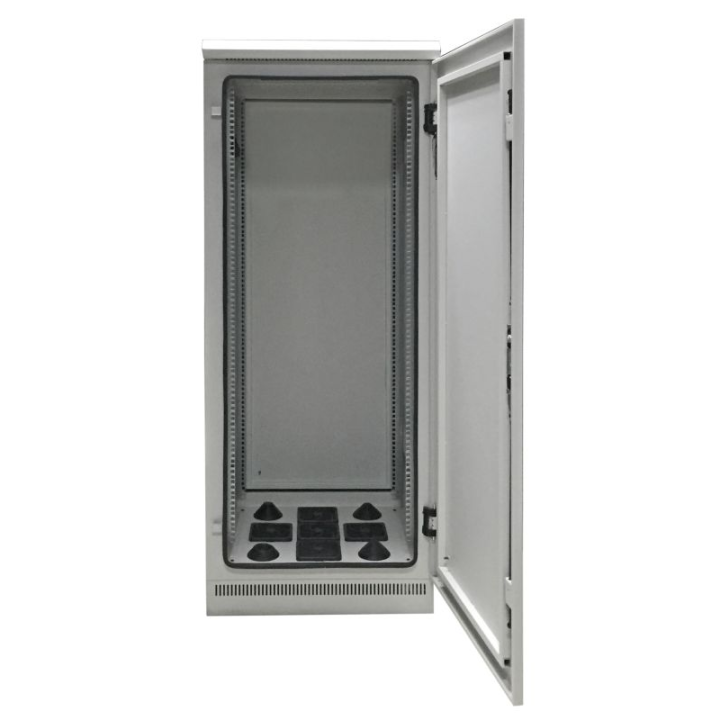 Baie étanche 19'' 42U 800x800 IP55 avec socle RAL7035 gris