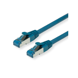 Cordon RJ45 cat.6a S/FTP 500 MHz LSOH snagless bleu 5m
