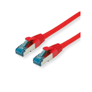 Cordon RJ45 cat.6a S/FTP 500 MHz LSOH snagless rouge 1m
