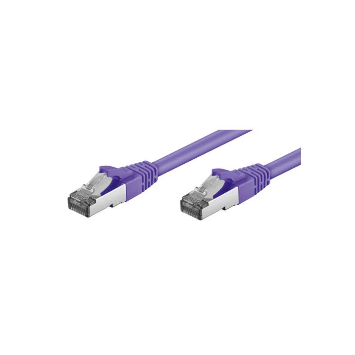 Cordon RJ45 cat.6a S/FTP 500 MHz LSOH snagless violet 10m