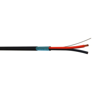CA40 Paire de brassage analogique 2x0.22mm² PVC noir Ø 4,00mm (100m)