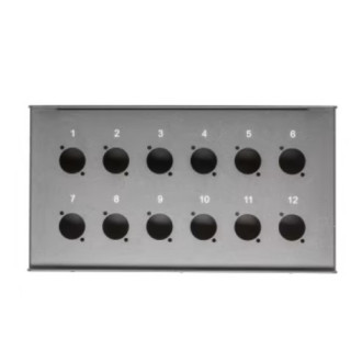 Boîtier de scène en acier noir 290x160x75mm avec 12 trous série D