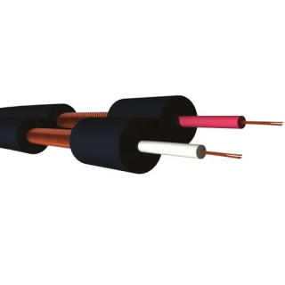 DUAL22HQ Câble audio asymétrique analog. HQ 2x0.22mm² PVC noir (100m)