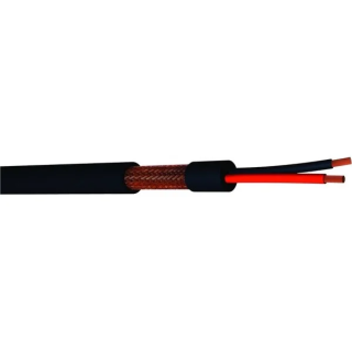 MIC2221 Câble micro 2x0.22mm² tresse cuivre PVC noir Ø 5,20mm (100m)