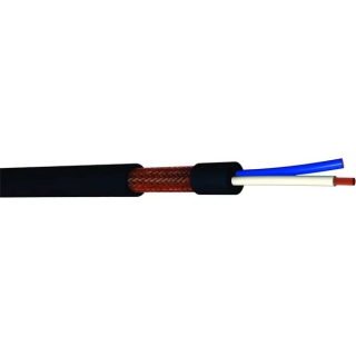 MIC240 Câble micro 2x0.50mm² tresse cuivre PVC noir Ø 6,20mm (100m)