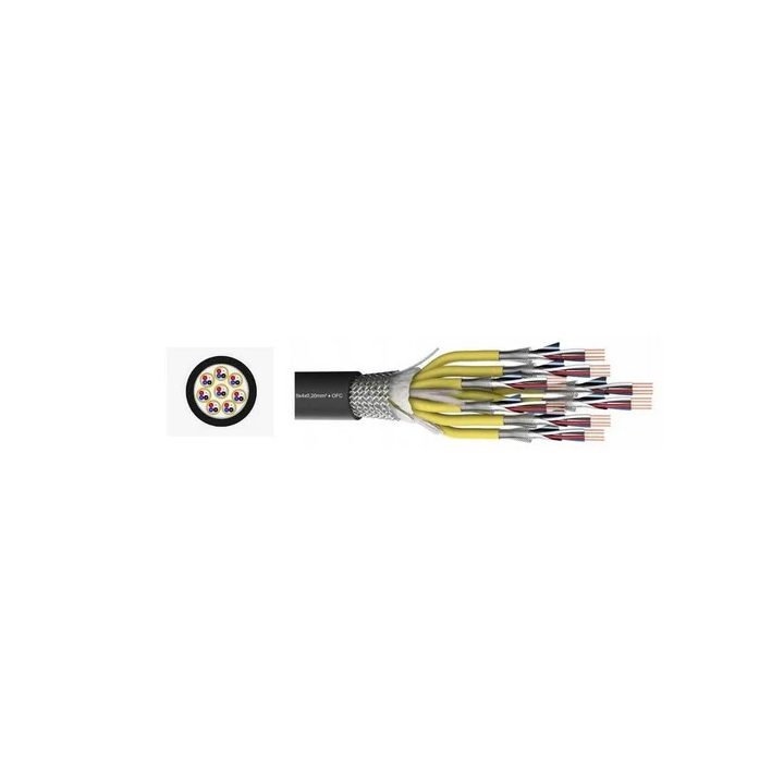 STARQUAD Câble micro 8x 4x0.20mm² double guipage PVC noir Ø21mm