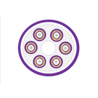 Câble 12 FO 50/125 OM3 int Break Out LSZH 2mm violet