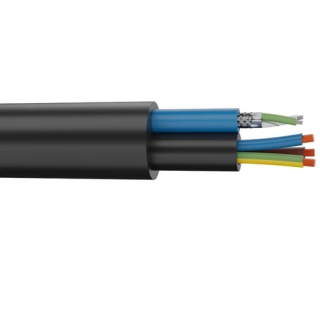Câble composé : 1XDMX512 + VVF3G1.5mm² PVC noir Ø15,50mm (mini 20m)