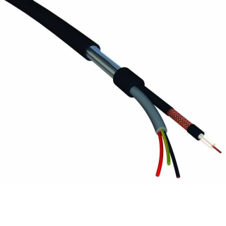 Câble vidéosurveillance plat blanc 1x KX6 + 2x0.75mm² (mini 50m)