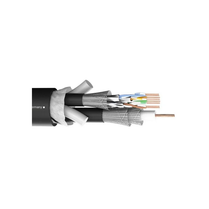 Câble composé : 1xHD/SDI1.2/4.8 + 1xcat.74x2xAWG23/7PVC noir Ø 19,5mm