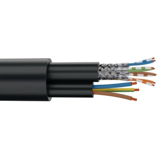 Câble composé : 1x AUDIOLAN6A + 3G2.5mm² Ø 22mm (mini 20m)