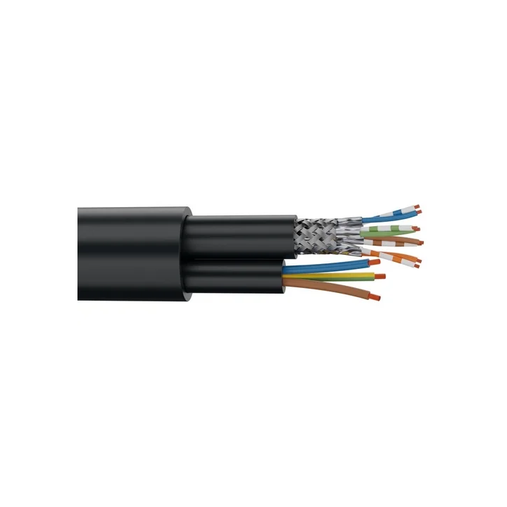 Câble composé : 1x AUDIOLAN6A + 3G2.5mm² Ø 22mm (mini 20m)