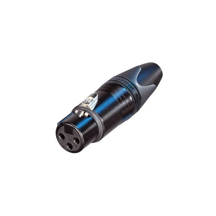 NC3FXX-BAG Fiche XLR 3 pts femelle corps noir contacts argent