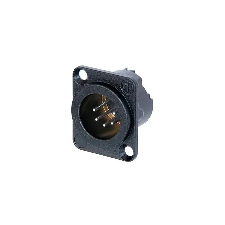 NC5MD-LX-BAG Embase XLR 5 pts mâle noire série D contacts argent