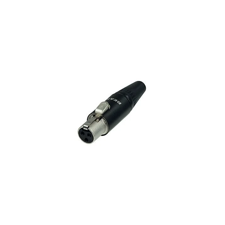 RT3FC-B Fiche mini XLR 3 pts femelle corps noir et contacts or