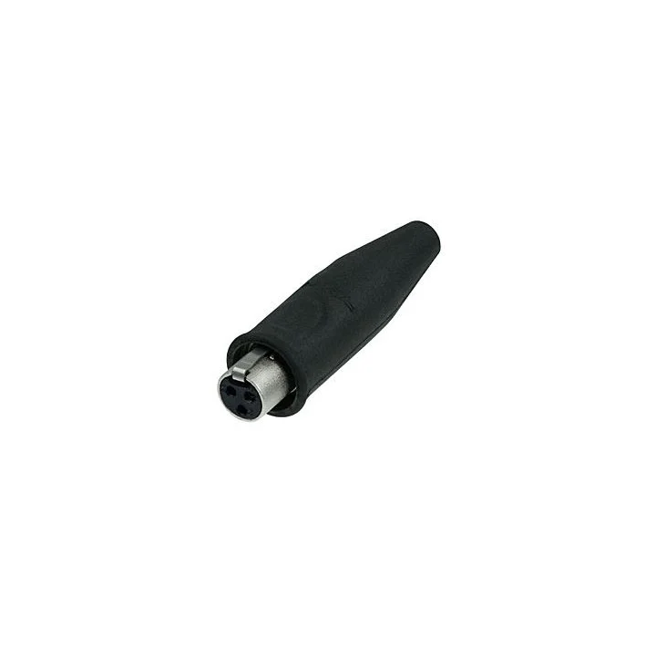RT3FC-B-W Fiche mini XLR 3 pts, étanche, corps noir contacts or