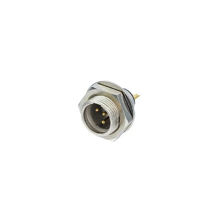 RT3MPR Embase mini XLR 3 pts, à souder, contact or, corps nickel