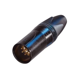 NC7MXX-B Fiche XLR 7 pts mâle, corps noir, contacts or