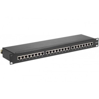 Panneau de brassage RJ45 19" 1U 24 ports cat.6 STP monobrin AWG22/26