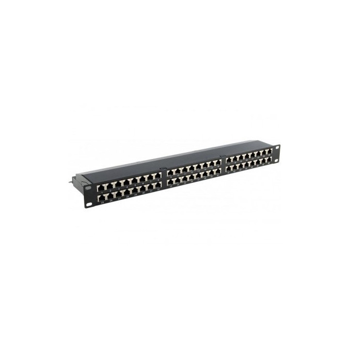 Panneau de brassage RJ45 19" 1U 48 ports cat.6 STP monobrin AWG22/26