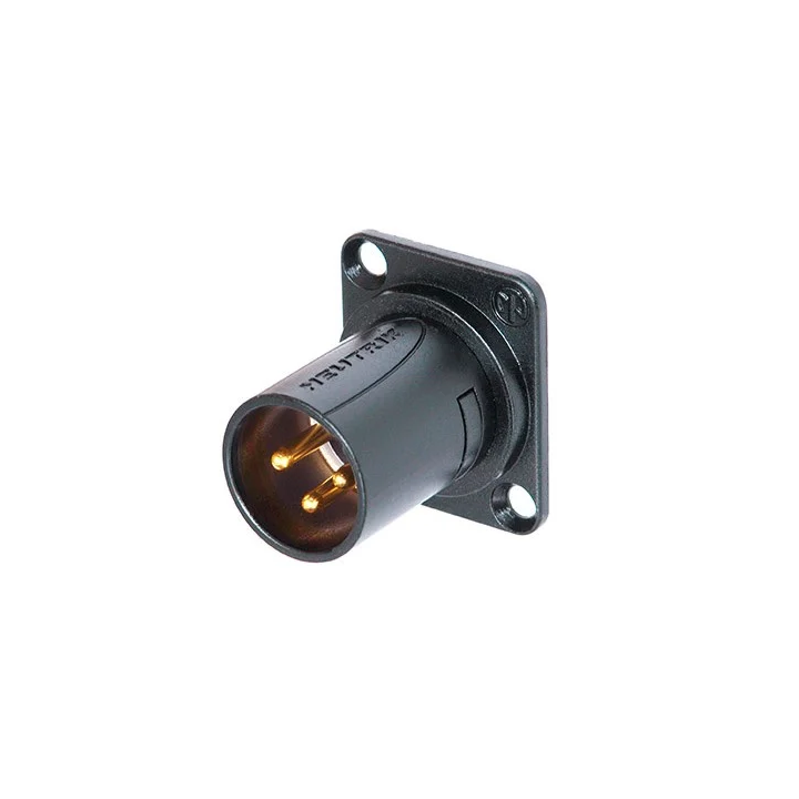 NM3MD-B - Module XLR mâle 3 pts série D, corps noir