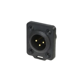 NC3MDX-TOP Embase XLR 3 pts mâle série D TOP étanche IP65
