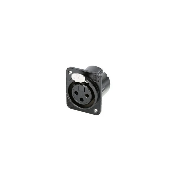 NC3FD-LX-M3-BAG Embase 3 pôles femelle corps noir contacts argent M3