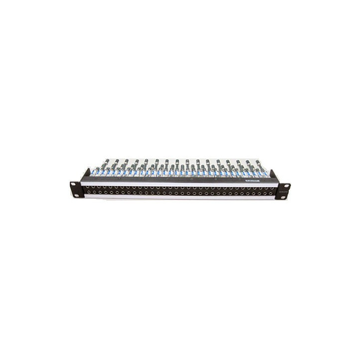 Patch vidéo 1U-19"-75 ohms Canare à coupure 2x32 points noir HDTV-12G