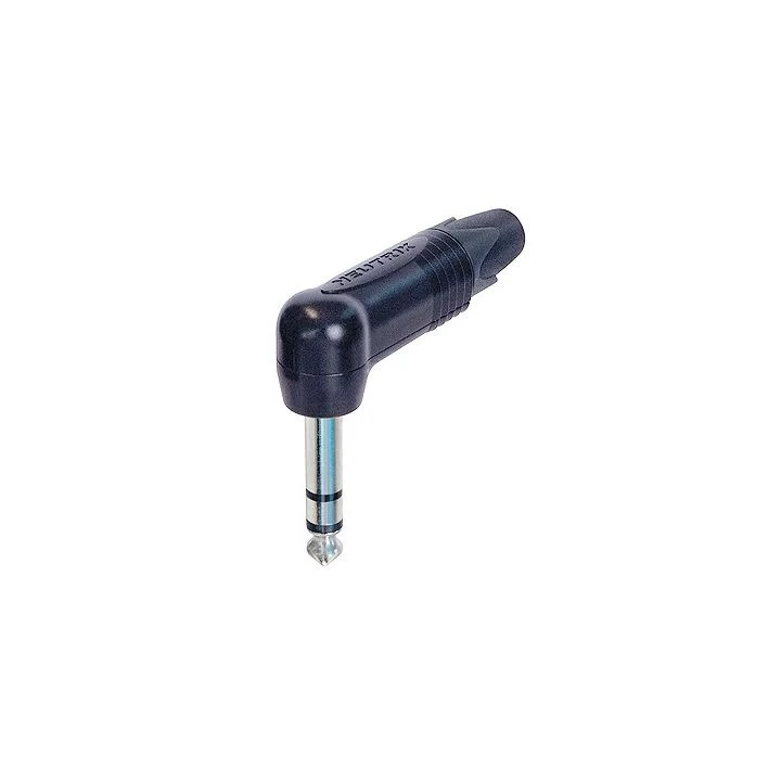 NP3RX-BAG Fiche jack 6.35mm stéréo coudé noire