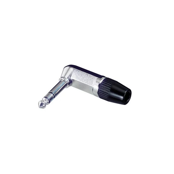 NYS208 jack 6.35 stéréo coudé métal