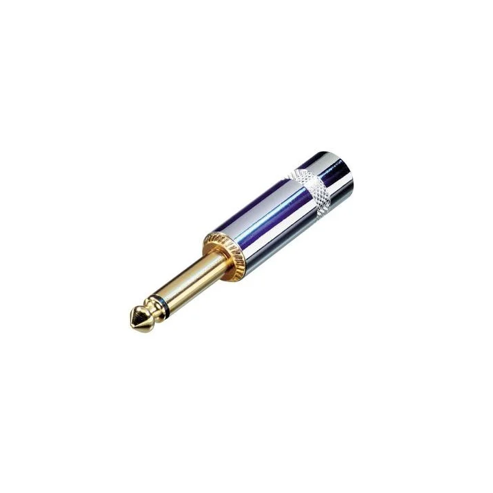 NYS224G jack 6,35 métal mono pour câble 6mm contact or