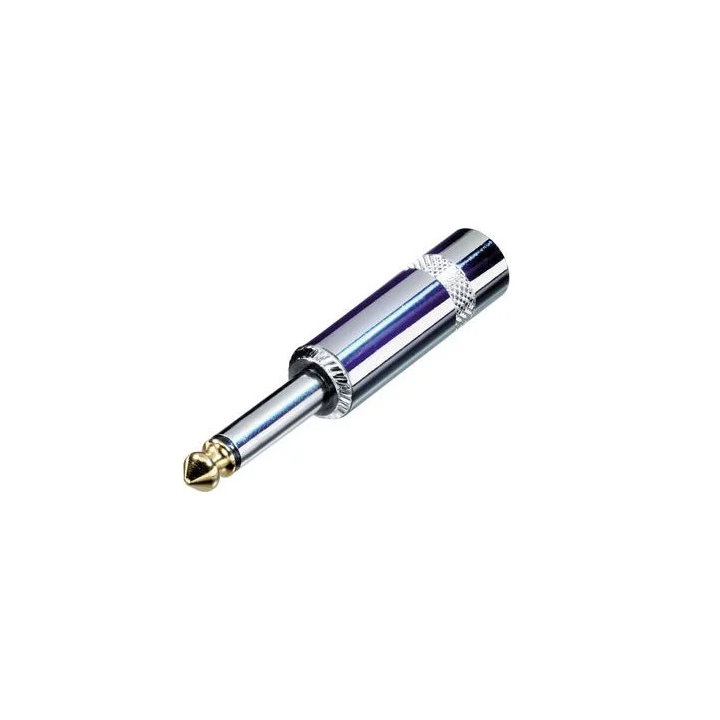 NYS224GT jack 6,35 métal mono pour câble 6mm extremité or