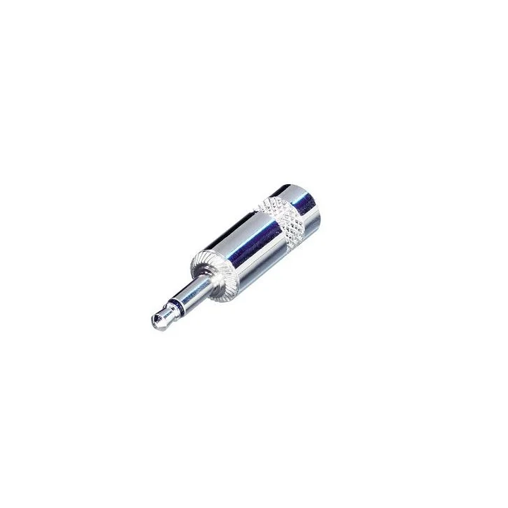 NYS226L Fiche jack 3.5mm mâle mono métal pour câble ø 6mm
