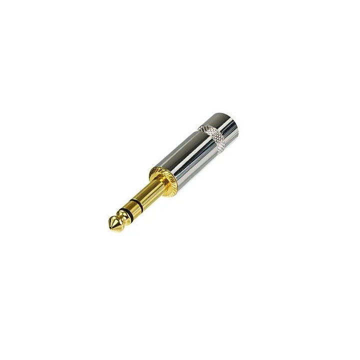 NYS228G Jack 6,35 métal stéréo pour câble 6mm contact or