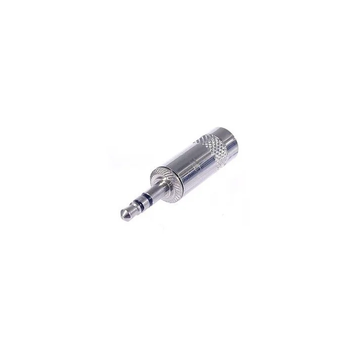 NYS231 Fiche jack 3.5mm stéréo mâle métal pour câble ø 4mm