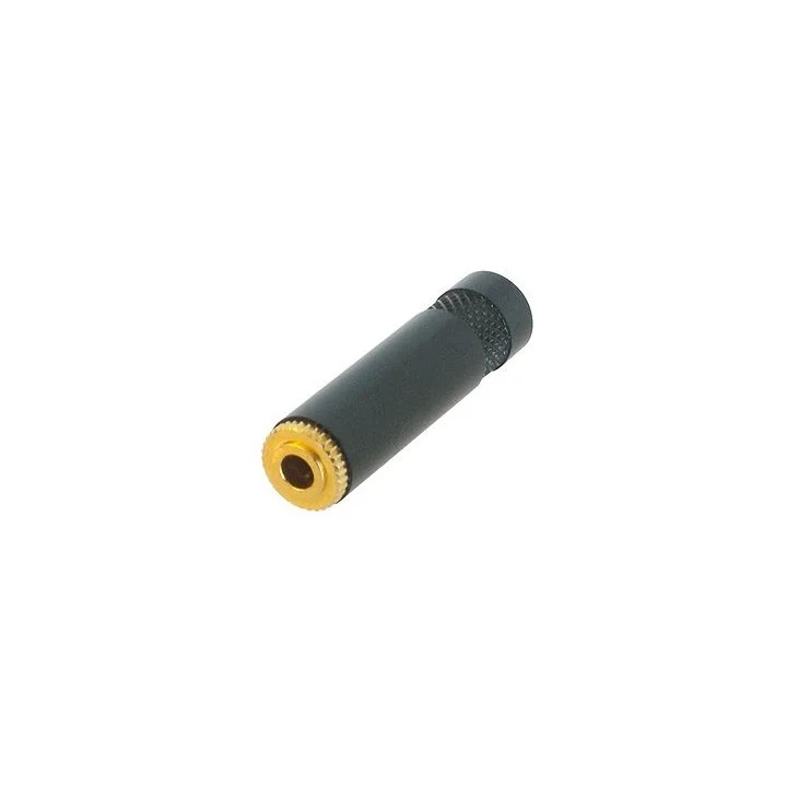 NYS240BG Fiche jack métal stéréo 3.5mm femelle noir contact or