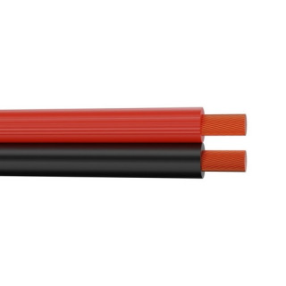 40304150 Câble HP méplat 2x1.00mm² PVC rouge/noir (100m)