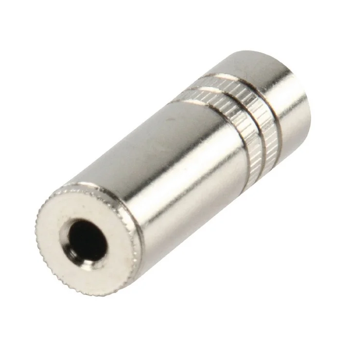 Fiche jack femelle stéréo droite 3.5 mm corps métal