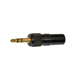 Fiche jack stéréo 3.5 mm - 3 pts - mâle verrouillable - noir