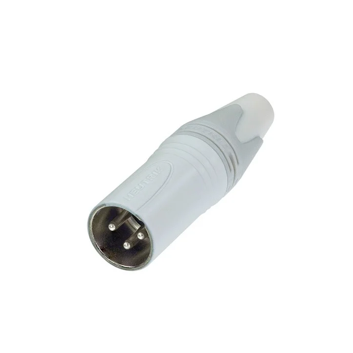 NC3MXX-WT Fiche XLR 3 pts mâle série XX blanche