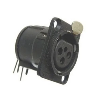 NC3FDV-BAG Embase XLR 3 pts femelle noire pour CI, série D