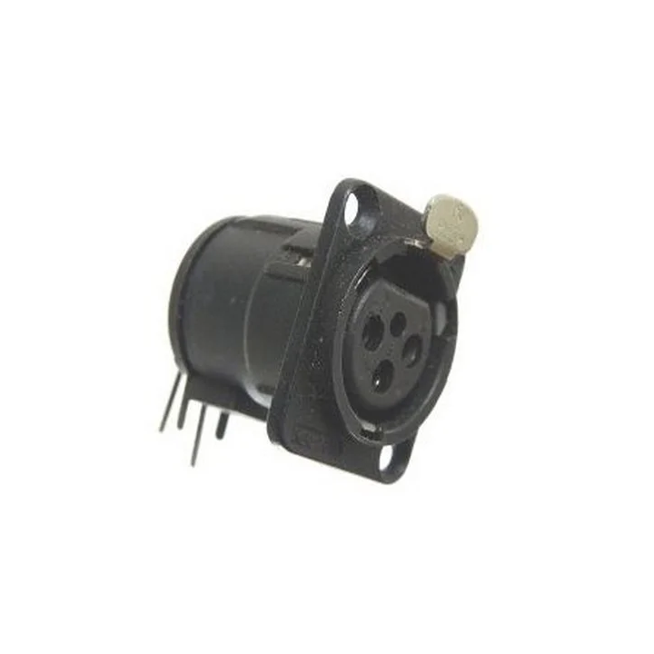 NC3FDV-BAG Embase XLR 3 pts femelle noire pour CI, série D
