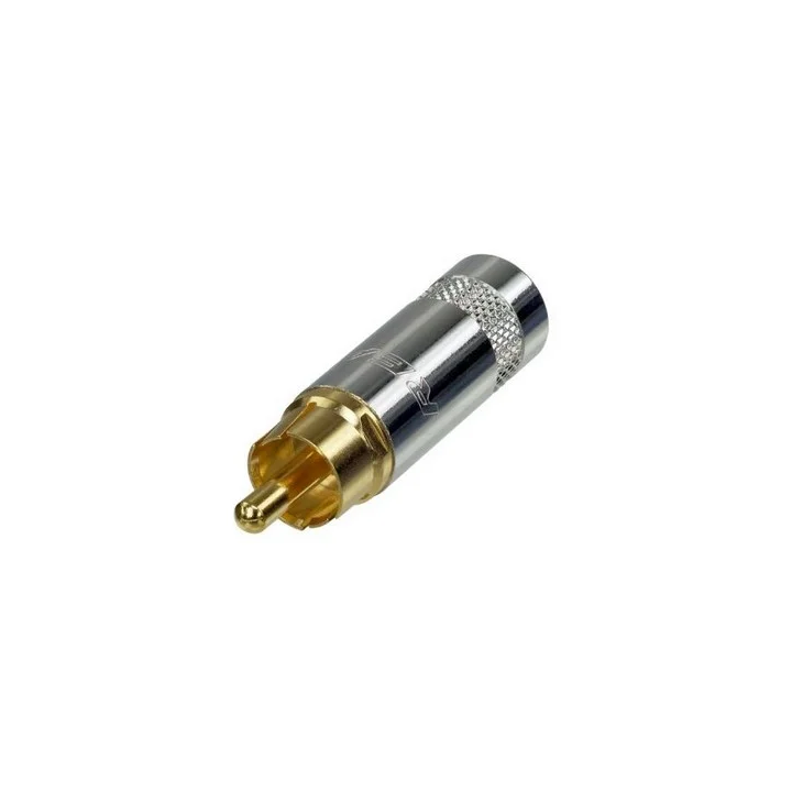 NYS352G Fiche RCA métal pour câble ø 7.2 mm contact or